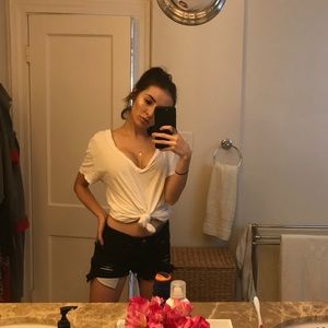 Levi black denim high rise shorts